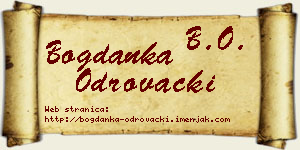 Bogdanka Odrovački vizit kartica